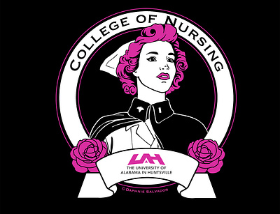 College of Nursing college design digital illustration graphic design nurse nursing t shirt university
