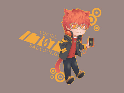 707 anime chibi digital illustration game mobile game mystic messenger vector