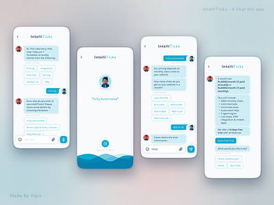 A Chat Bot App app app design chat app chat bot design figma illustration ios ios design iphone x minimal mobile mobile app design ui uiux user experience design user interface design ux web website