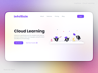 Intellixia - Landing Page Design adobe xd branding design dribbble figma illustration landing page landing page design trending ui ui design uiux user experience user interface ux ux design web