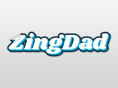 ZingDad Sticker blue shrikhand sticker type typography