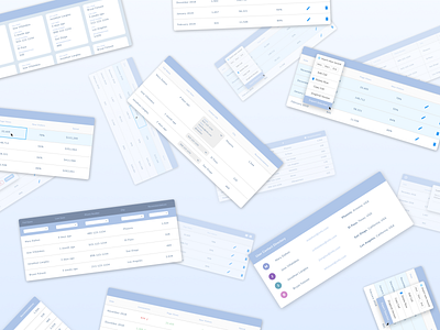 Data Grid Illustrations for Internal Branding blue branding crud data grid data table design figma figmadesign grid illustration table ui vector