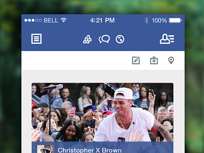 One day facebook will be flat blue clean facebook flat flatfilthy simple social ui ux