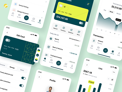 Financial Mobile App Design accounting app design bank banking app business card color eco friendly finance finance management financial financial app fintech fintech app interface investment mobile app mobile bank mobile design tax