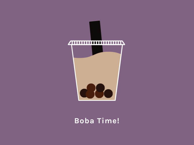 Boba animation boba boba time bubble drink food gif illustration sf tea tea time