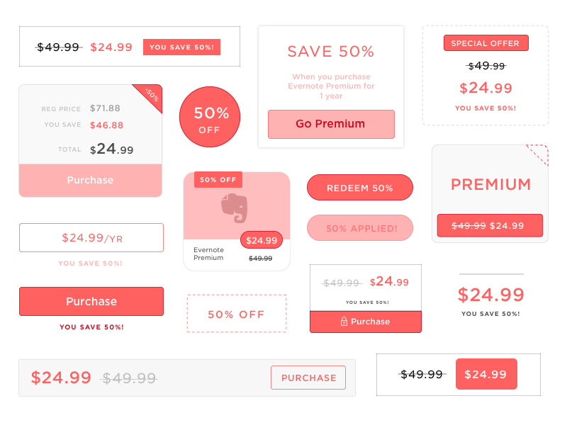 Discount Incentive UI by Jessie Ren on Dribbble