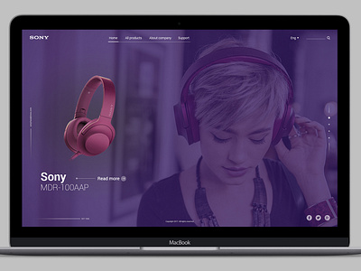 Website for sonyheadphones buy design headphones logo minimal shop sony ui web