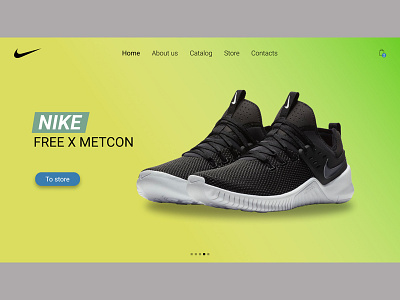 Home page Nike store design figma logo nike store design web