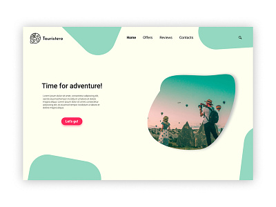 Touristero website adventure design logo minimal tourism tourist travel ui web