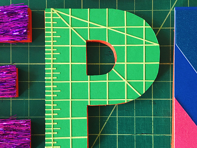 Papercut P lettering papercraft papercut