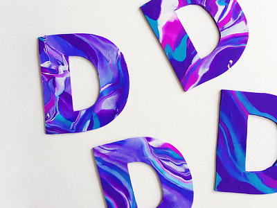 Ds clay craft letters marbling sculpey