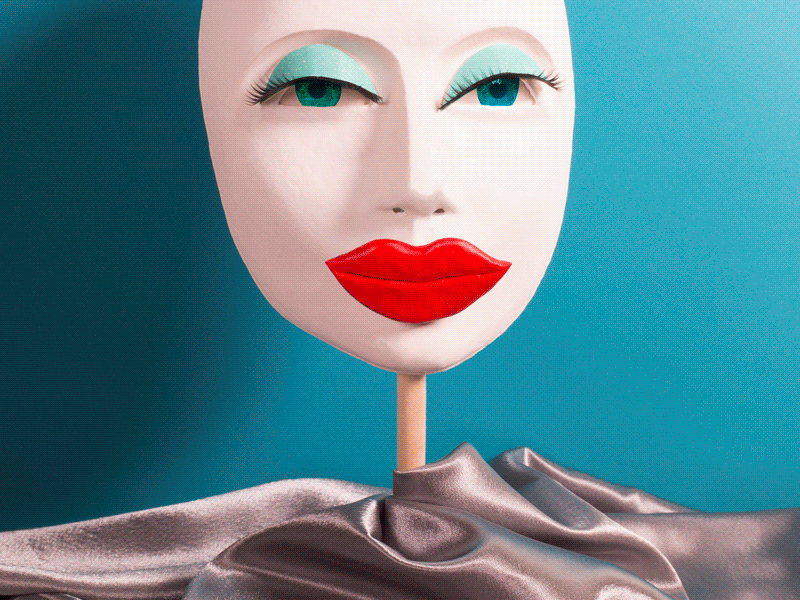Shifting Identity face gif identity photography prop styling