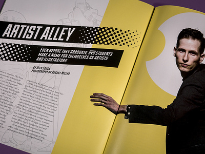 Artist Alley Magazine Spread magazine print typography