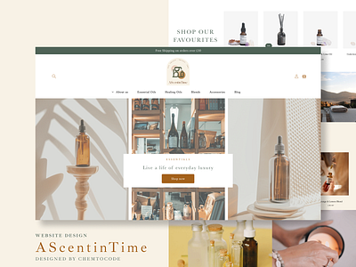 AScentinTime website design | First Shopify Project