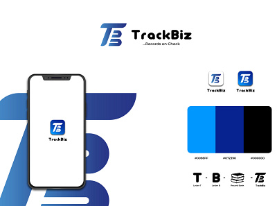 TrackBiz App Logo Designed by Victor Designz brand identity logo logodesign logomark mobile app uiux