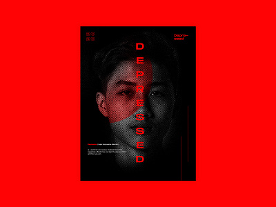 Depressed colors dark theme graphicdesign poster poster a day poster art poster design typogaphy vibrant colors
