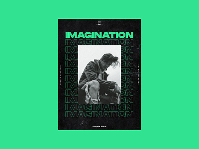 Imagination - Poster design colors dark theme graphicdesign illustration poster poster a day poster art poster design typogaphy vibrant colors