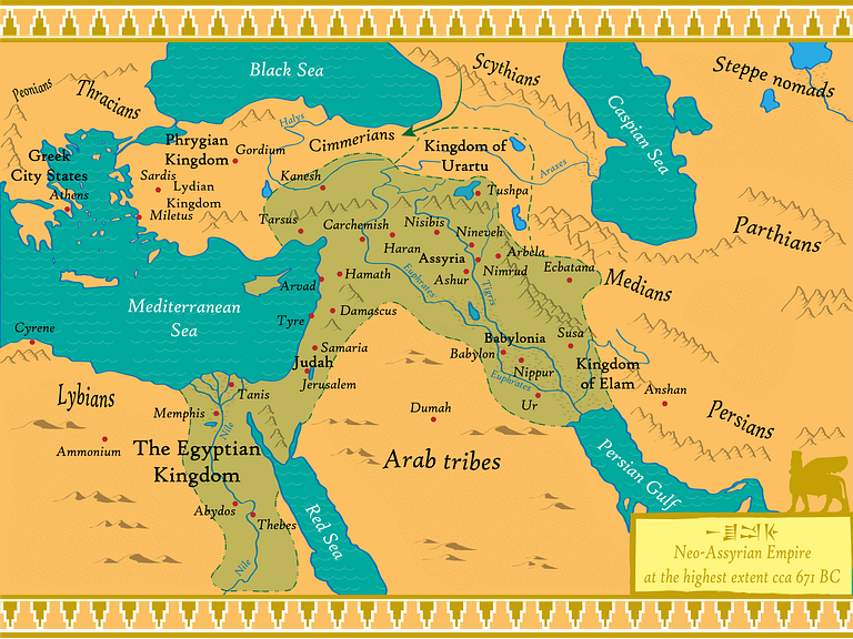 Neo-Assyrian Empire Map by David Djukic on Dribbble