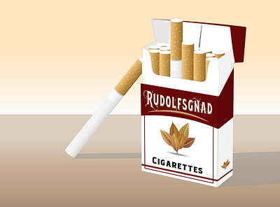 Cigarette box mock up 3d artwork branding illustration vector