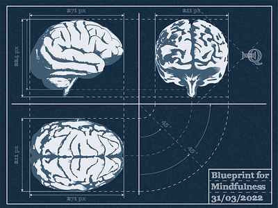 Blueprint for Mindfulness 2d artwork blueprint creative design graphic design illustration mindfulness vector
