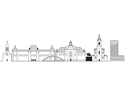 Zrenjanin City Center illustration landscape illustration