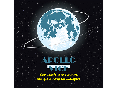 Appolo Vice anniversary apollo 11 illustration moon space vector