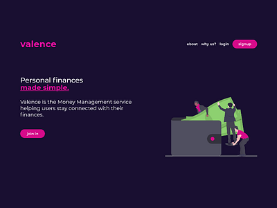 Valence - Personal Finance Manager design ui ux web