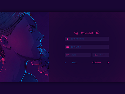 Daily UI 002 Credit Card Payment V02 002 adobe xd credit card daily 100 challenge dailyui 002 graphic design illustration payment retrowave