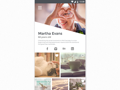 Daily UI 006 User Profile adobe xd daily 100 challenge daily ui 006 dailyui design graphic design image gallery ui user profile