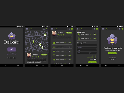 MVP Cannabis Purchasing App adobe xd cannabis graphic design ui ux