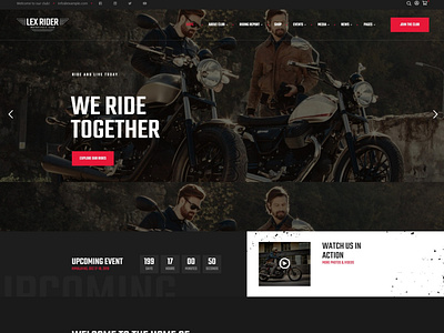 LexRider - Motorcycle Club WordPress Theme - Opal_WP bikerclub wordpress theme motocycle wordpress theme opal wp wordpress theme