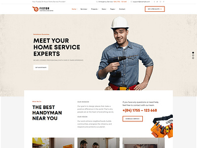 Fixtor - Handyman & Home Repair WordPress Theme