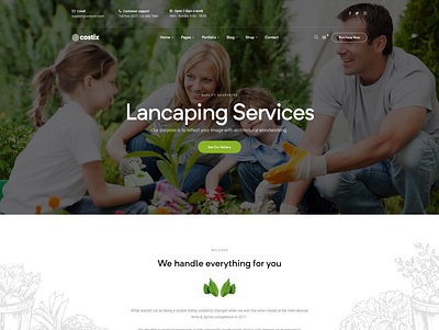 Costix - Multipurpose WordPress Theme - Gardening Demo algriculture costix design gardening landscaping multipurpose opal wp woocommerce wordpress theme