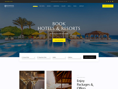 Rominal Hotel Booking WordPress Theme - Opal_WP accomodation apartment booking booking system holiday hostel hotel hotel booking hotel wordpress theme opal wp reservation resorts responsive room travel vacation wordpress theme