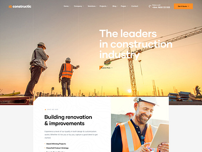 Konstruktic - Construction Building WordPress Theme - Opal_WP architect architecture building business construction constructor design elementor engineering engineers factory house industry opal wp responsive theme website design website development wordpress workers