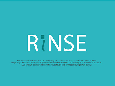 RINSE unused dental logo branding icon logo minimalism typography