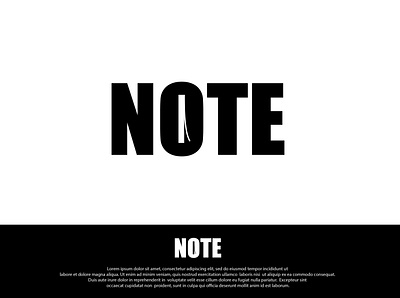 NOTE Logo app artline branding icon logo minimal minimalism