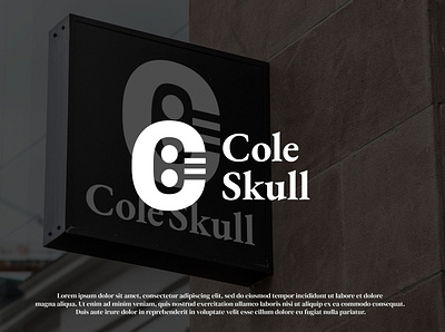 Cole skull logo branding cole flat icon logo minimal minimalism skull skull logo typography vector website