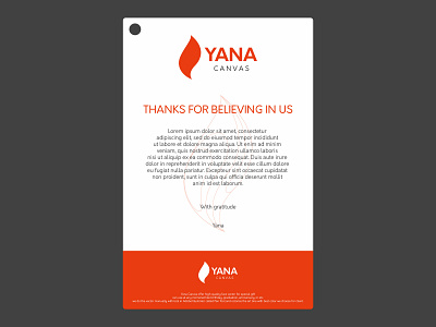 Yana Thanks Card artline branding lineart logo minimalism name tag namecard thanks card thanksgiving typography ui ux vector