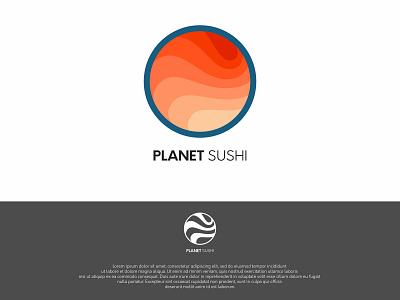 Planet Sushi Logo Concept app artline branding japan japanese food logo minimalism planet planet sushi restaurant sashimi sushi