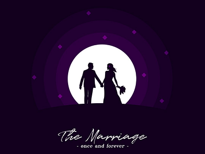 The Marriage couples design flat happy purple ui uiux violet