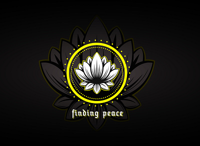 Finding Peace design flower illustration lotus peace vector yoga