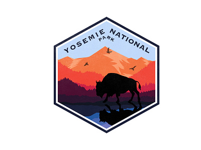 YOSEMIE NATIONAL PARK adventure time animal logo national park outdoor logo vintage design vintage logo yosemie national park yosemie national park yosemite