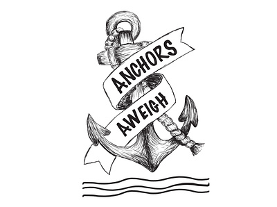 ANCHOR anchor anchor logo art hand drawn handmade sailboat sailing sailor sailor danny sailor moon vintage logo