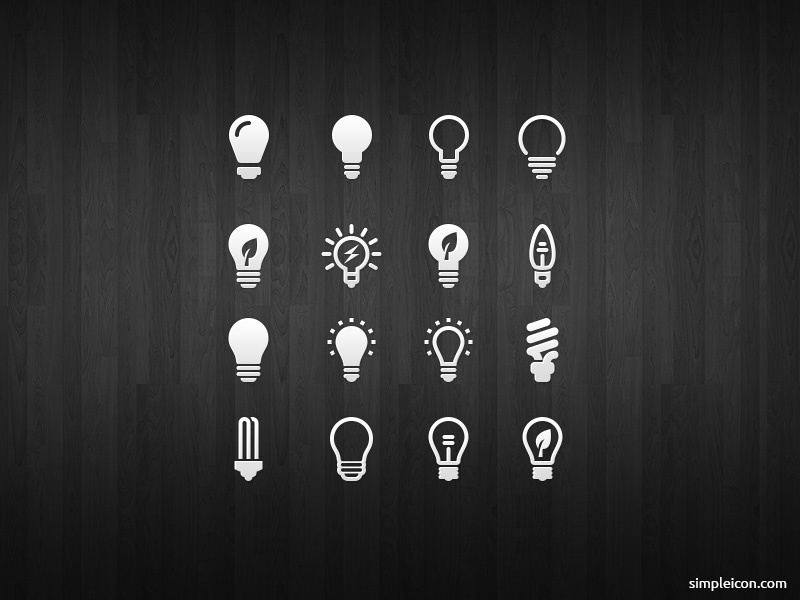 Light Bulb Icon Set by Simple Icon on Dribbble