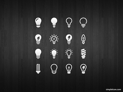 Light Bulb Icon Set buld design flat icon free free icons freebie icon icons idea psd ui vector