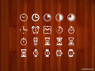 Clock And Watch Icon Set design flat icon free free icons freebie icon icon set icons psd time ui vector