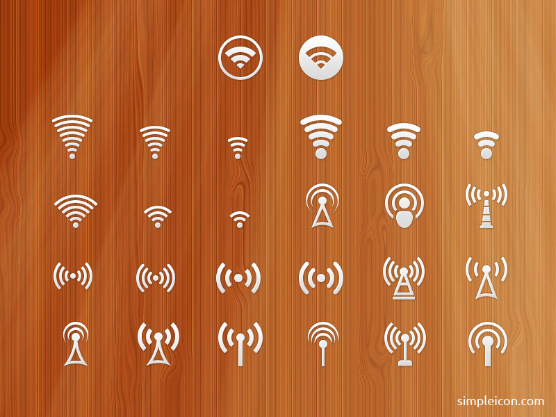 Signal Icon Set free psd icon icons freebie signal wifi ui icon set flat icon vector