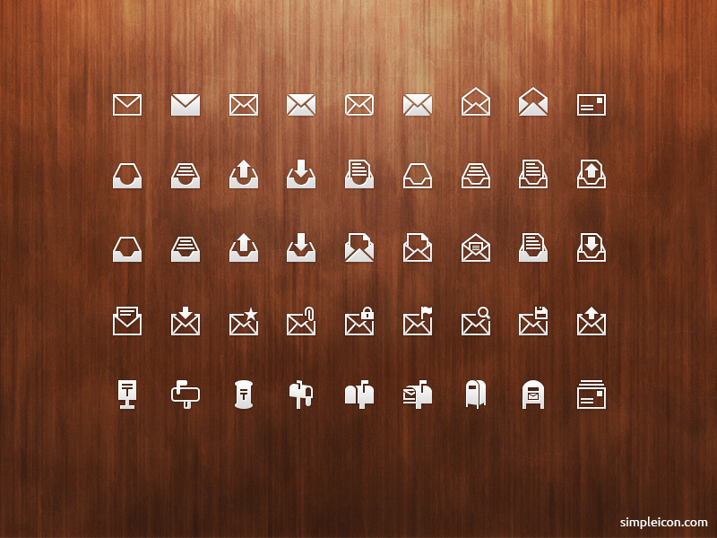 Mail PSD Icon Set flat icon flat icons flat psd icon icons icon set freebie design vector illustrator