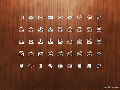 Mail PSD Icon Set design flat flat icon flat icons freebie icon icon set icons illustrator psd vector